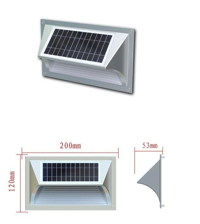 50000 Horas de Tempo de Trabalho Quente Branco LED Solar Step Wall Light para as suas necessidades