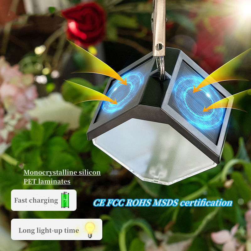 Candelabro de tijolo de gelo movido a energia solar Automático e à prova d'água para Vila ao ar livre
