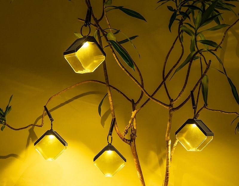 Candelabro de tijolo de gelo movido a energia solar Automático e à prova d'água para Vila ao ar livre