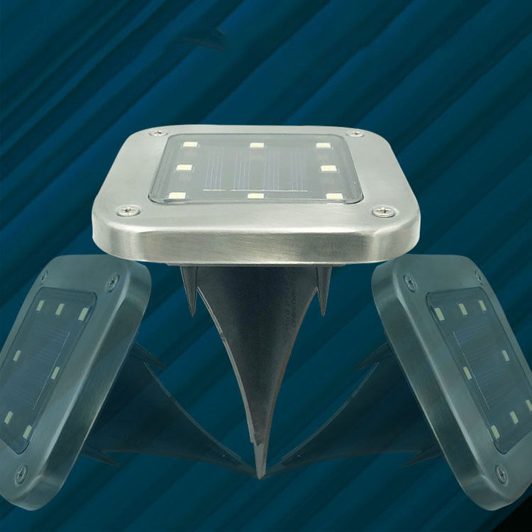 1- Luz solar de alumínio exterior para jardim de gramado