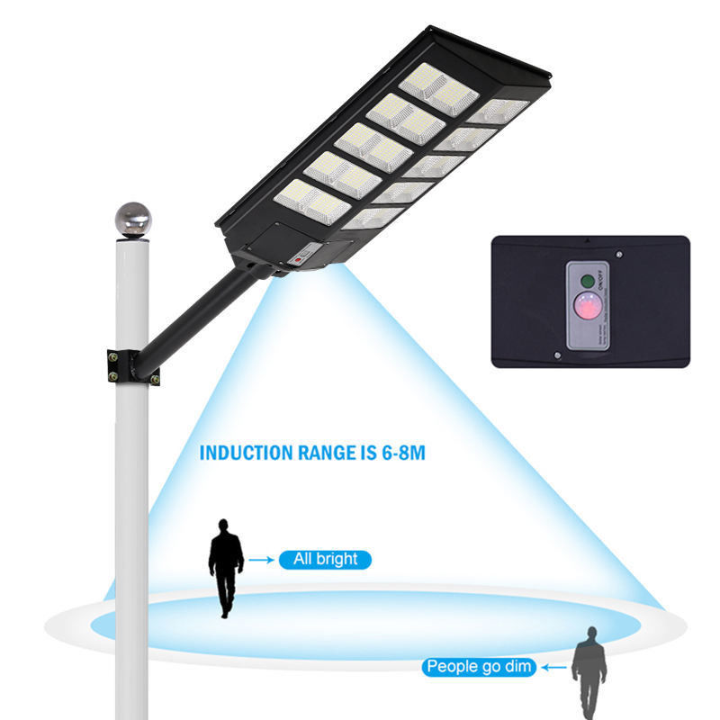 Outdoor All In One Solar Street Light 100w 300W 500W para ROAD Tempo de trabalho horas 50000