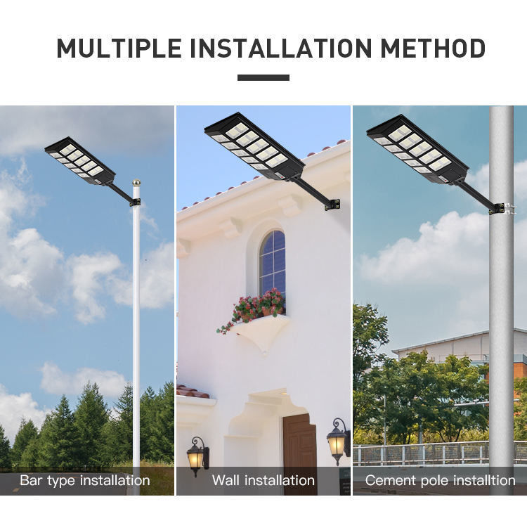 Outdoor All In One Solar Street Light 100w 300W 500W para ROAD Tempo de trabalho horas 50000