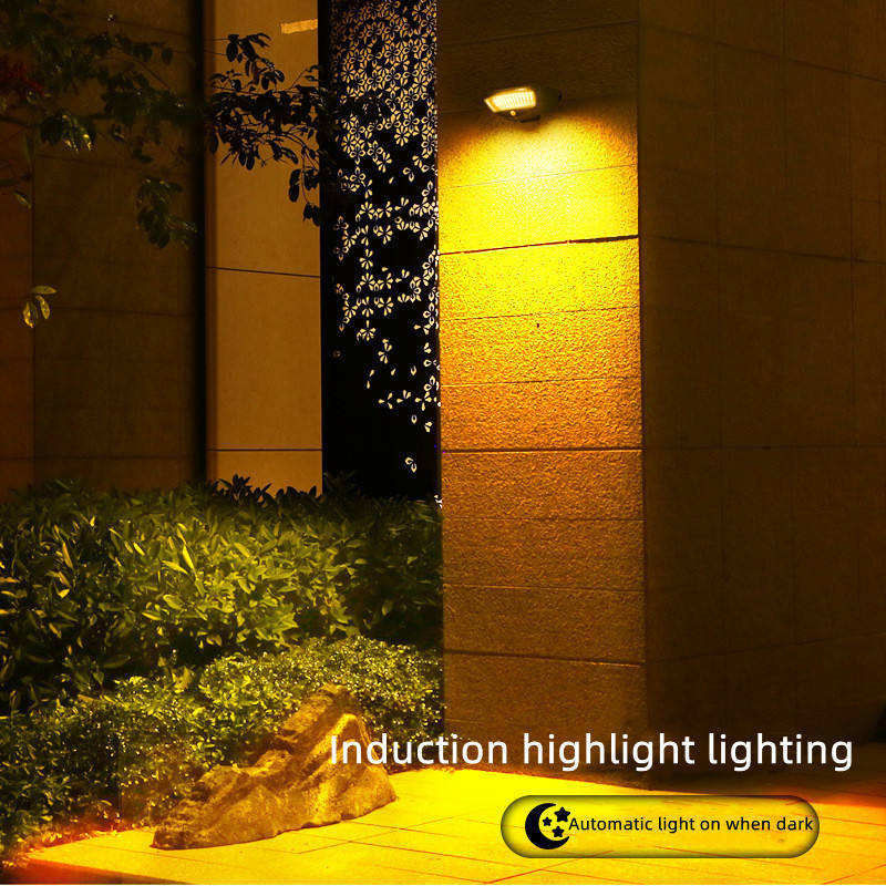 Moderna luz de sensor de movimento solar LED luz solar de parede com índice de renderização de cores Ra 85