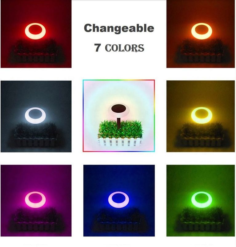 10000 Horas de Trabalho Solar RGB Iluminação de Paisagem de gramado para decoração de quintal ao ar livre