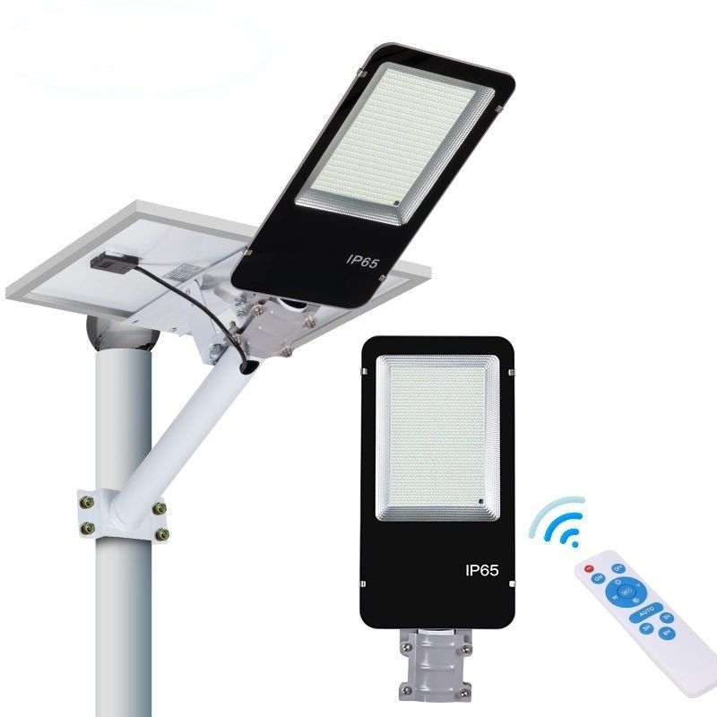 80 Ra 50w 100w 150w Lâmpada de Estrada Integrada de Exterior All In One Led Solar Street Light Impermeável