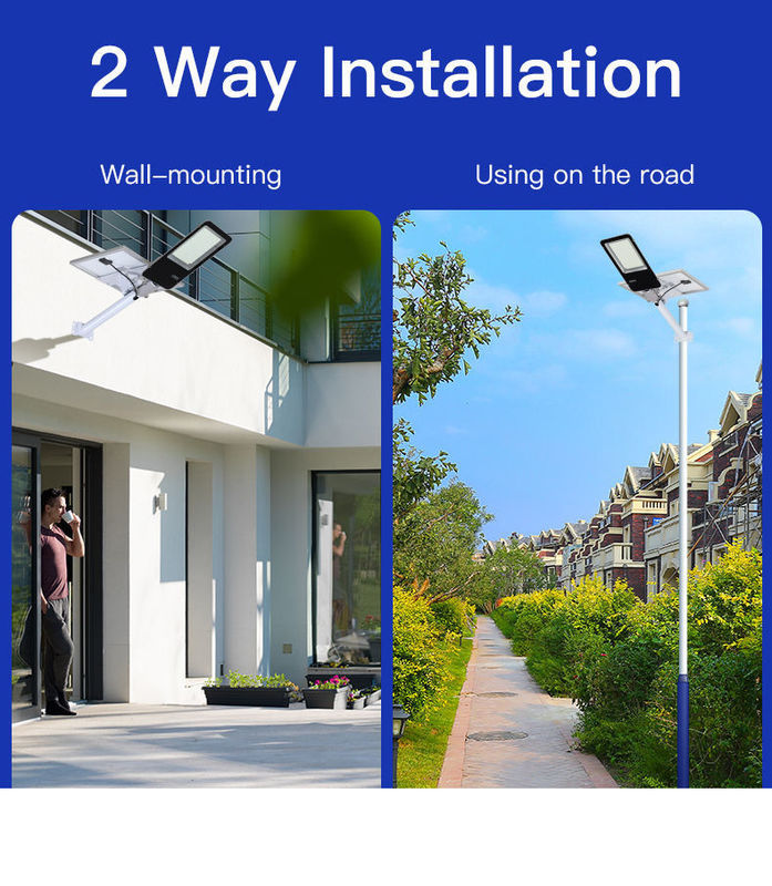 80 Ra 50w 100w 150w Lâmpada de Estrada Integrada de Exterior All In One Led Solar Street Light Impermeável