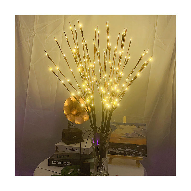 Lâmpada de galhos de salgueiro LED de 77cm para casamento Festa de Natal Decoração de árvore de Natal