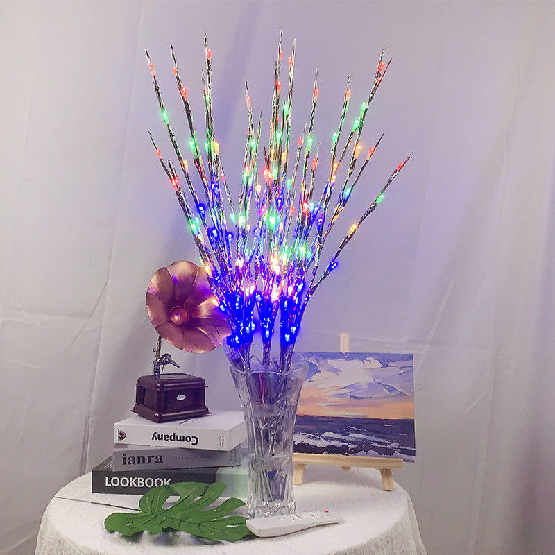Lâmpada de galhos de salgueiro LED de 77cm para casamento Festa de Natal Decoração de árvore de Natal