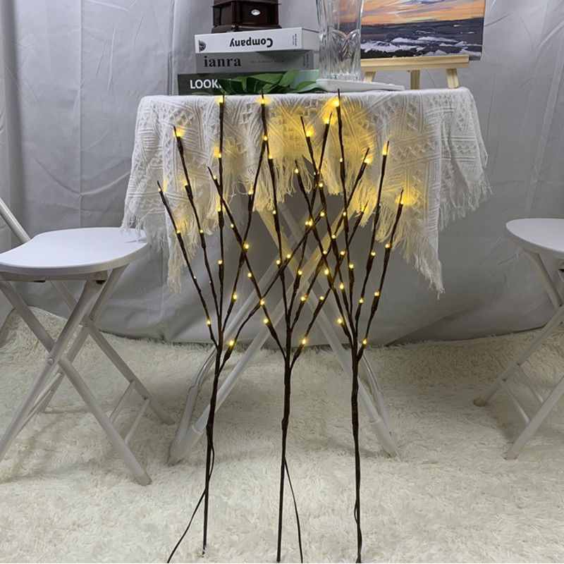 Lâmpada de galhos de salgueiro LED de 77cm para casamento Festa de Natal Decoração de árvore de Natal