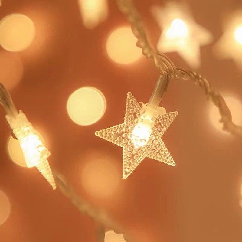 Decorações de Natal 1KG Bateria Acionada Star Light Cordel Lâmpadas de Fada para Festive