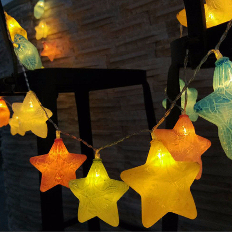 10 LEDs Crack Star Fairy String Lights para festa de Natal casamento decoração de férias