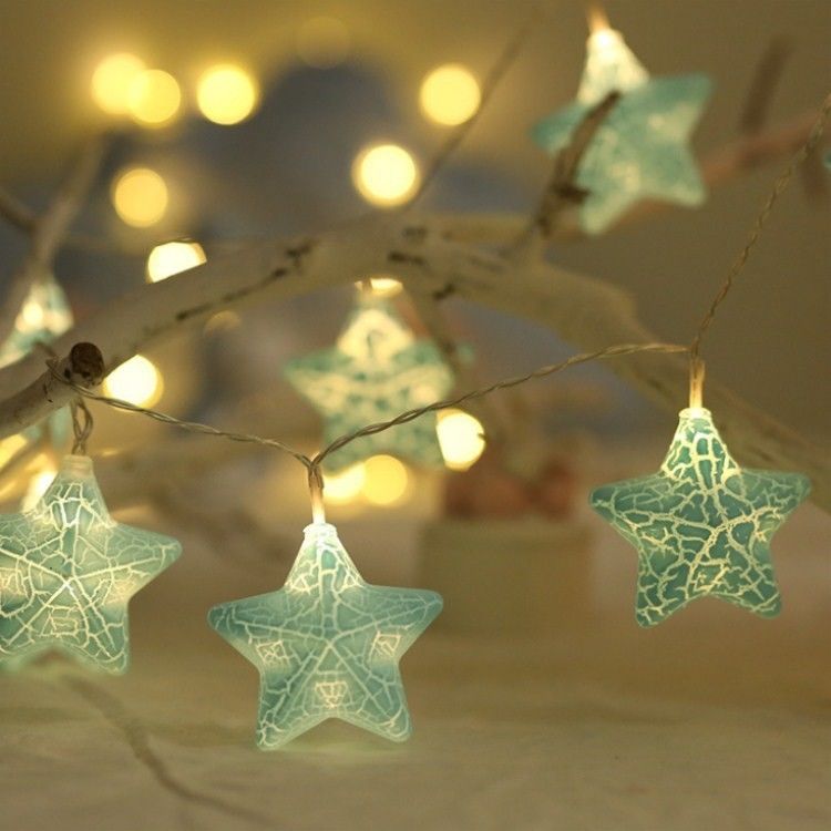 10 LEDs Crack Star Fairy String Lights para festa de Natal casamento decoração de férias