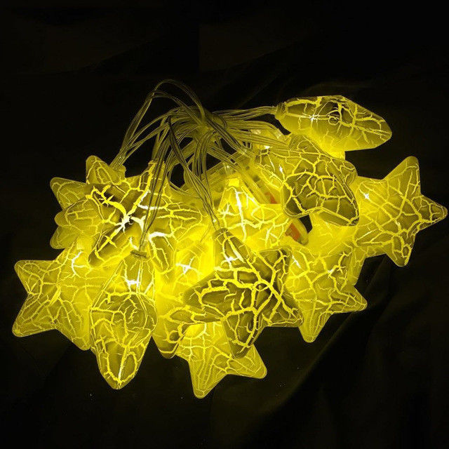 10 LEDs Crack Star Fairy String Lights para festa de Natal casamento decoração de férias