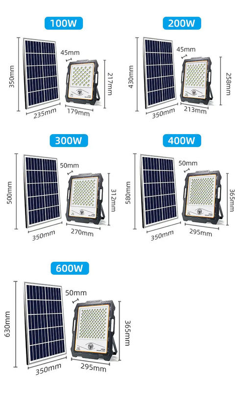 100W 200W 300W 400W Luz solar de inundação com câmera de vigilância e controle remoto para exterior