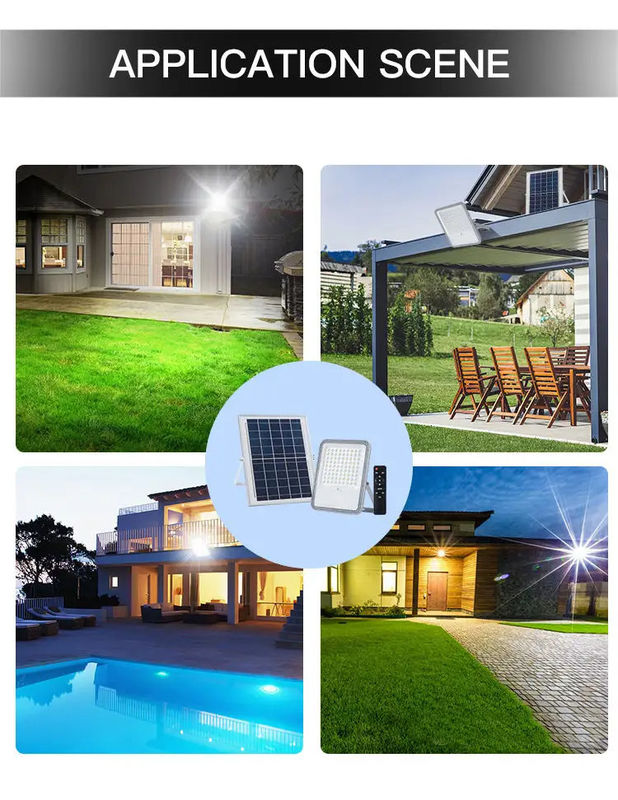Lâmpada de inundação solar de 100w 200w 300w LED para iluminação estável e consistente
