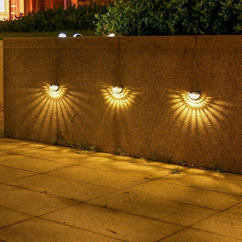 50000 Horas de Trabalho Luzes de parede LED solares para degraus exteriores Solução de economia de energia