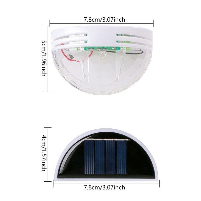 50000 Horas de Trabalho Luzes de parede LED solares para degraus exteriores Solução de economia de energia