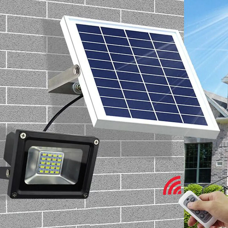 Lâmpada de inundação solar com escurecimento e modo de trabalho noturno automático
