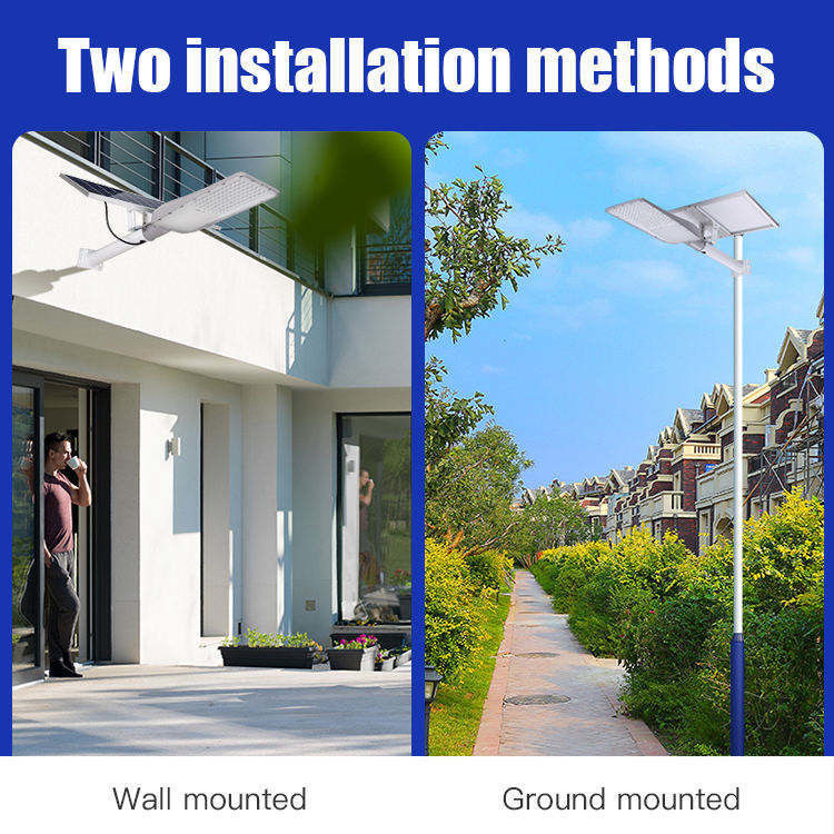 120° Ângulo de feixe Sistema de iluminação solar exterior comercial 10w 20w 30w 40w 50w 100w