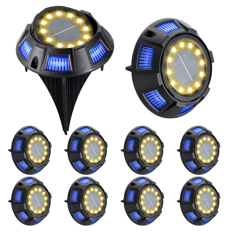 3V Voltagem de Entrada Luz solar subterrânea para decoração de jardim em ABS/Alumínio