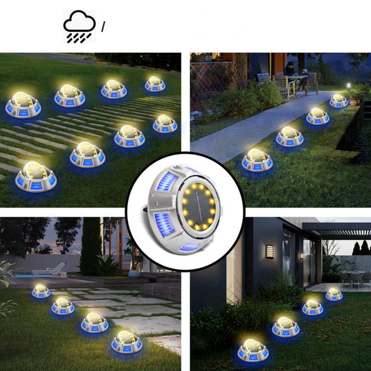 3V Voltagem de Entrada Luz solar subterrânea para decoração de jardim em ABS/Alumínio
