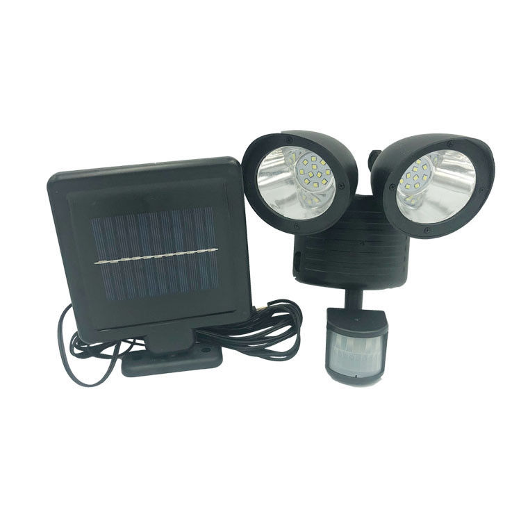50000 horas de vida útil 22LED Sensor do corpo humano Luz de segurança solar para caminho exterior