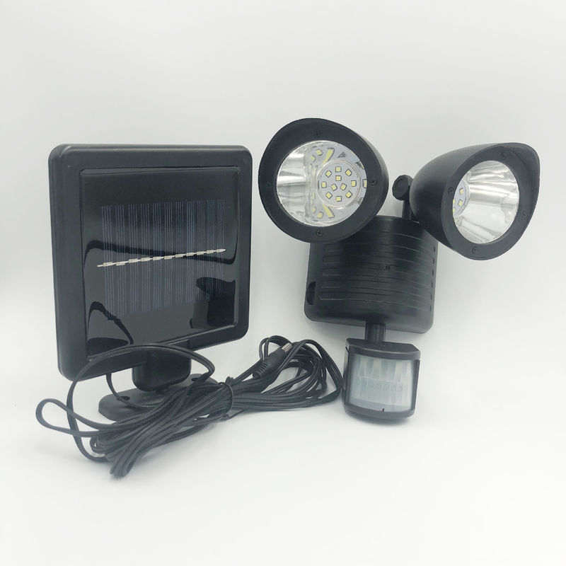 50000 horas de vida útil 22LED Sensor do corpo humano Luz de segurança solar para caminho exterior