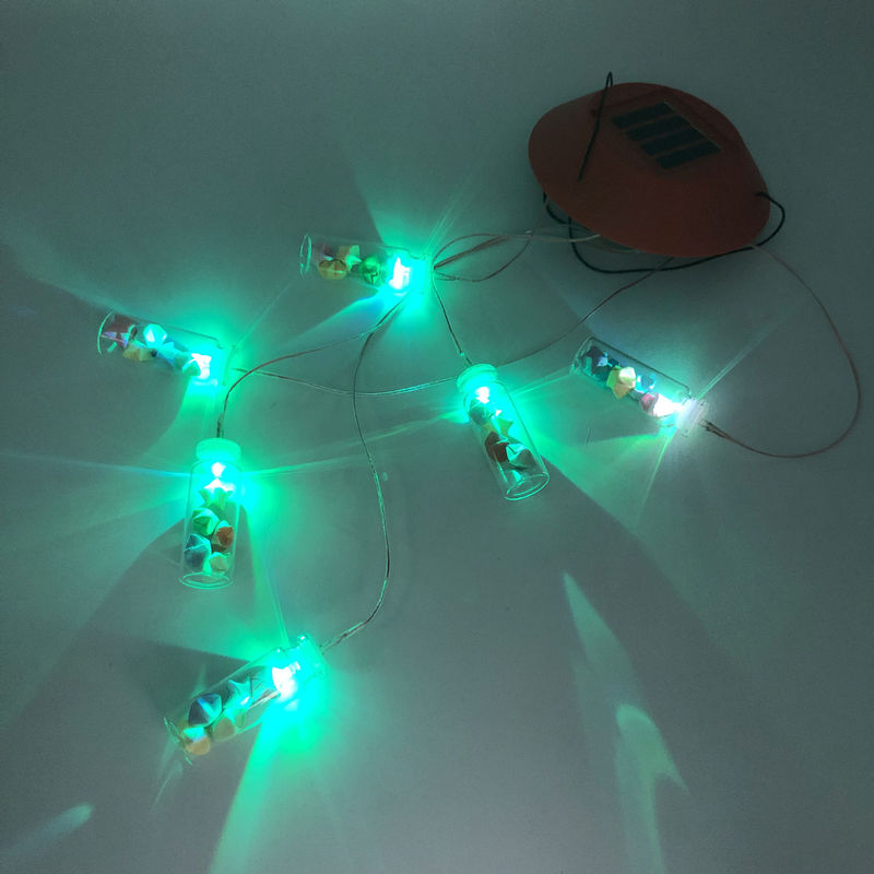 Lâmpada de vento solar de LED inteligente multicolor para iluminação de jardim ao ar livre 50000 horas