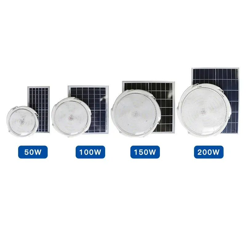 20-300w Intelligent Solar Led Ceiling Light com painel solar para interiores e exteriores
