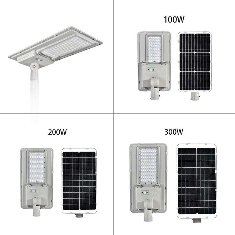 Lâmpada solar à prova d'água exterior 100W 200W 300W integrada All In One Led Street Light