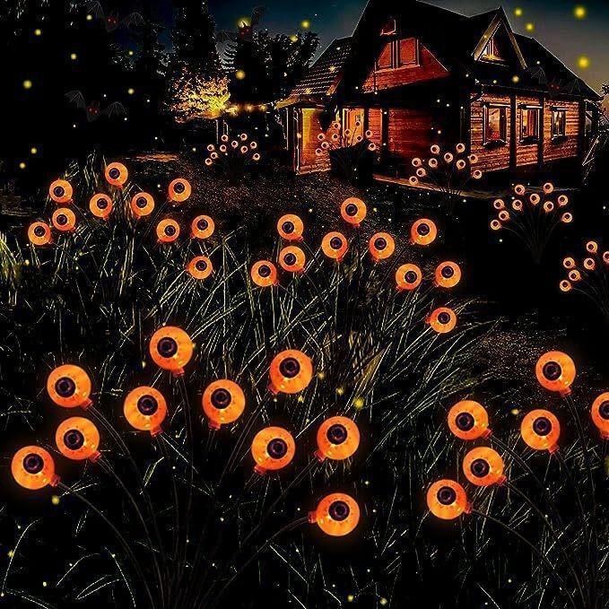 Outdoor Garden Glow LED Solar Eyeball Light para Halloween Cordel Decorativo de Natal