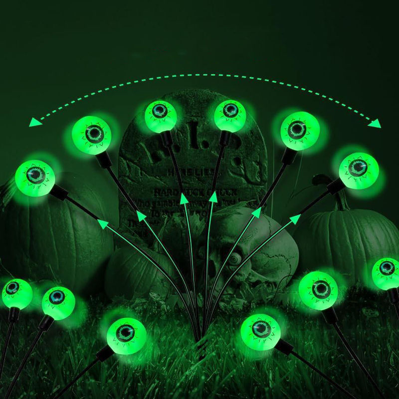 Outdoor Garden Glow LED Solar Eyeball Light para Halloween Cordel Decorativo de Natal