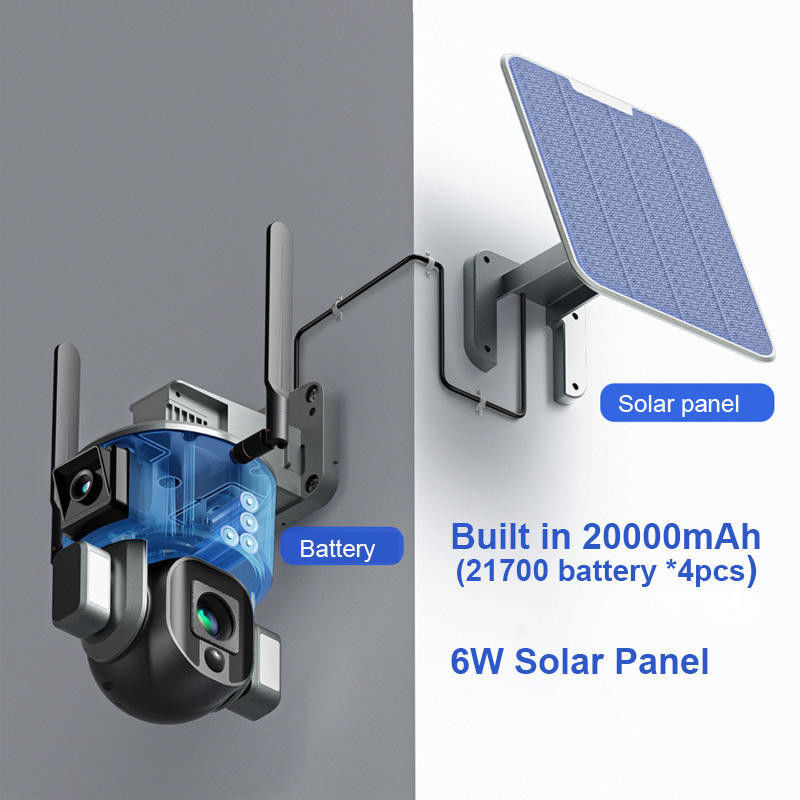 Água à prova de 1080p 2 Way Audio Wifi 4g Painel Solar Bateria Cctv Power Camera para Outdoor