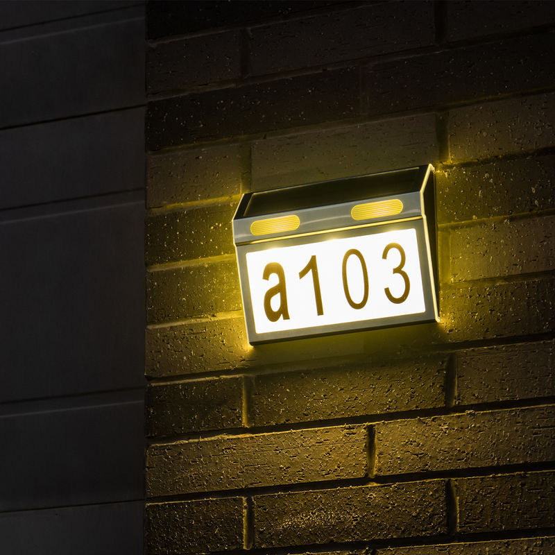 40lm Fluxo luminoso solar LED Iluminação de jardim para casa Garagem Porta Placa Iluminação de parede