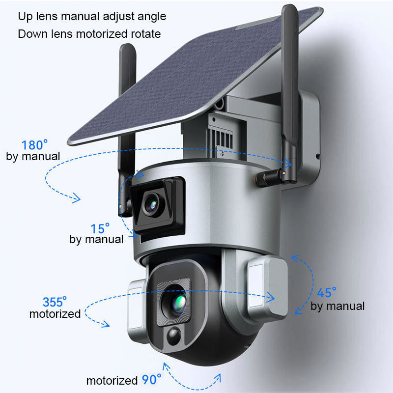 Água à prova de 1080p 2 Way Audio Wifi 4g Painel Solar Bateria Cctv Power Camera para Outdoor