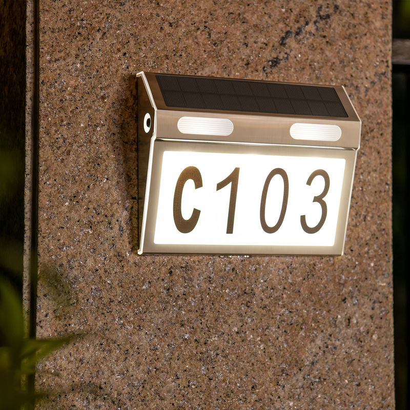 40lm Fluxo luminoso solar LED Iluminação de jardim para casa Garagem Porta Placa Iluminação de parede
