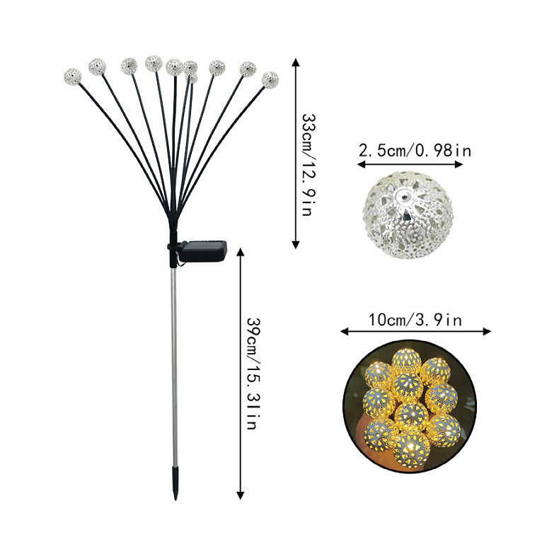 Lâmpada solar à prova d'água para jardim