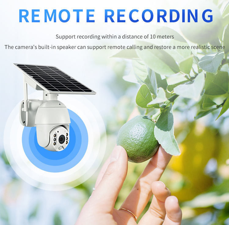 Modo de fornecimento de rede WiFi/4G Luz solar de inundação com câmera de vigilância para iluminação exterior