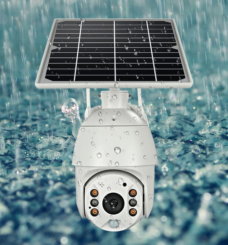 Modo de fornecimento de rede WiFi/4G Luz solar de inundação com câmera de vigilância para iluminação exterior