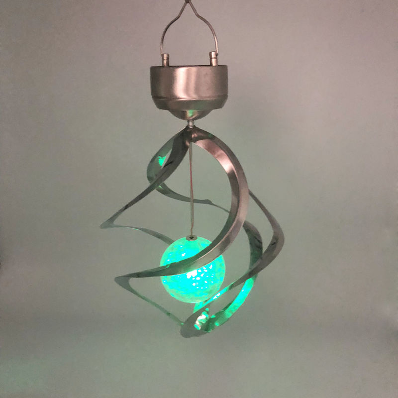 Lâmpadas de vento solar em espiral Lâmpadas de vento solar em espiral Lâmpadas de LED para jardim à prova d'água