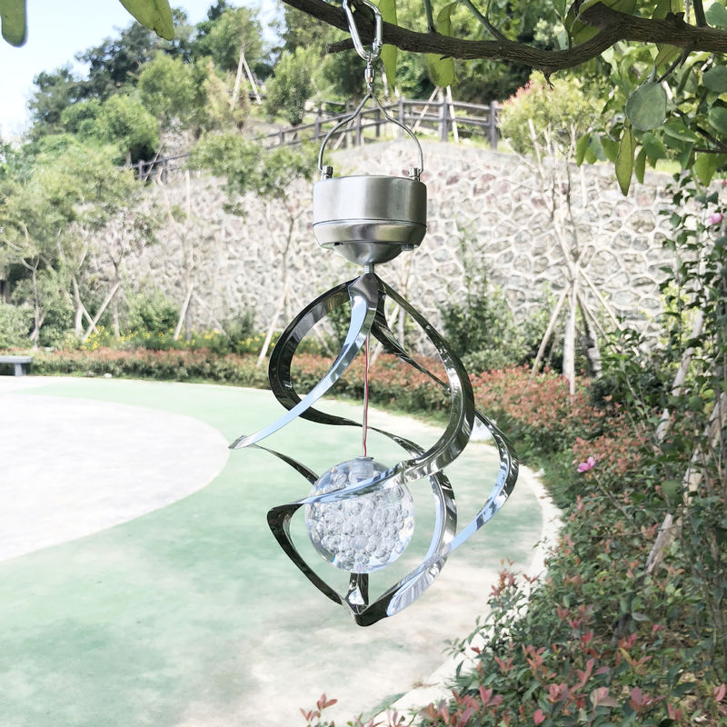 Lâmpadas de vento solar em espiral Lâmpadas de vento solar em espiral Lâmpadas de LED para jardim à prova d'água