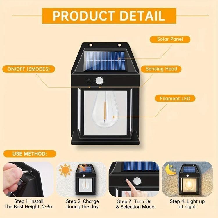 Serviço de Iluminação de Jardim Iluminação solar LED com 6000K CCT de temperatura de cor