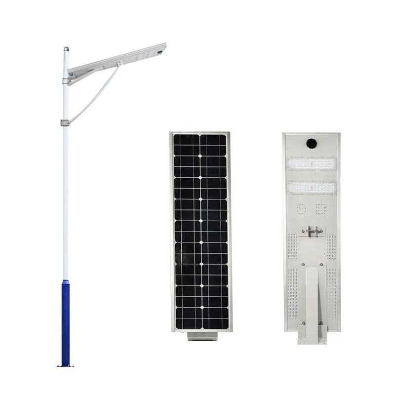 30W 40W 120W All In One IP65 Bateria de lítio Alimentada por auto-limpeza Luz solar de rua