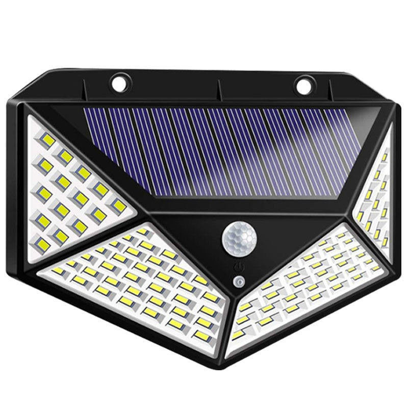 Lâmpada de jardim solar Sensor de luz de parede LED Luz de inundação com 65lm/w Eficiência luminosa