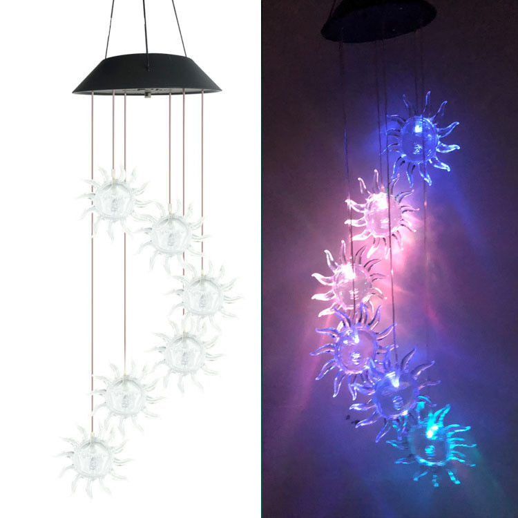 Lâmpada solar de mudança de cor LED para o exterior para material ABS de jardim