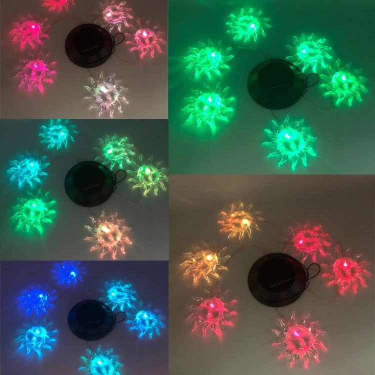 Lâmpada solar de mudança de cor LED para o exterior para material ABS de jardim
