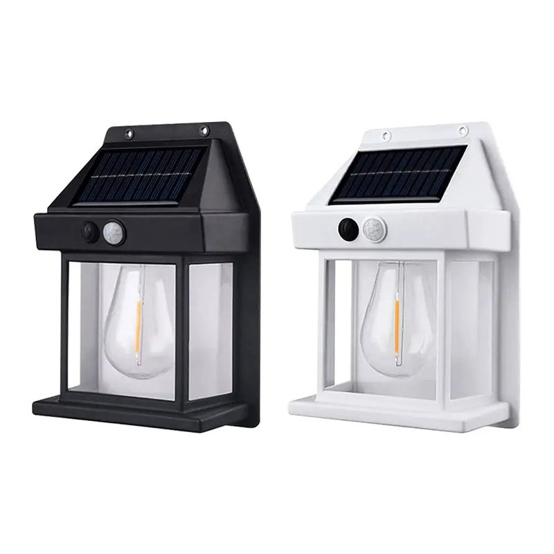 Lâmpada solar LED exterior com sensor de movimento Iluminação de parede Ip65 impermeável