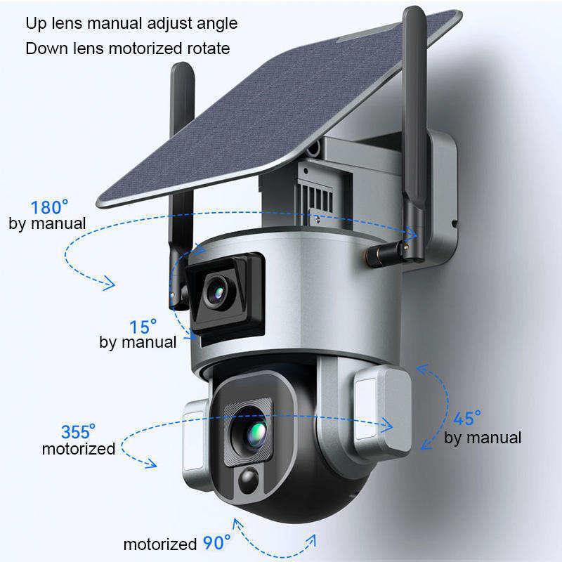 10x Zoom 4.0MP Wifi Dome CCTV Network Ipsy Bateria Solar de Backup Câmera de Vigilância 4g