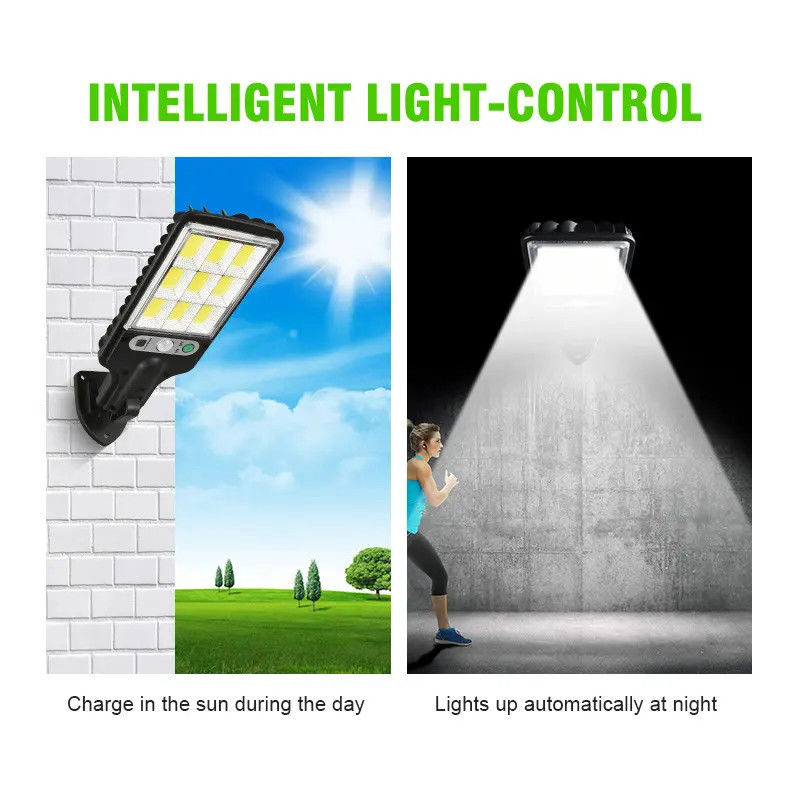 Lâmpada solar de jardim sensor de alta luminosidade de segurança para iluminação exterior