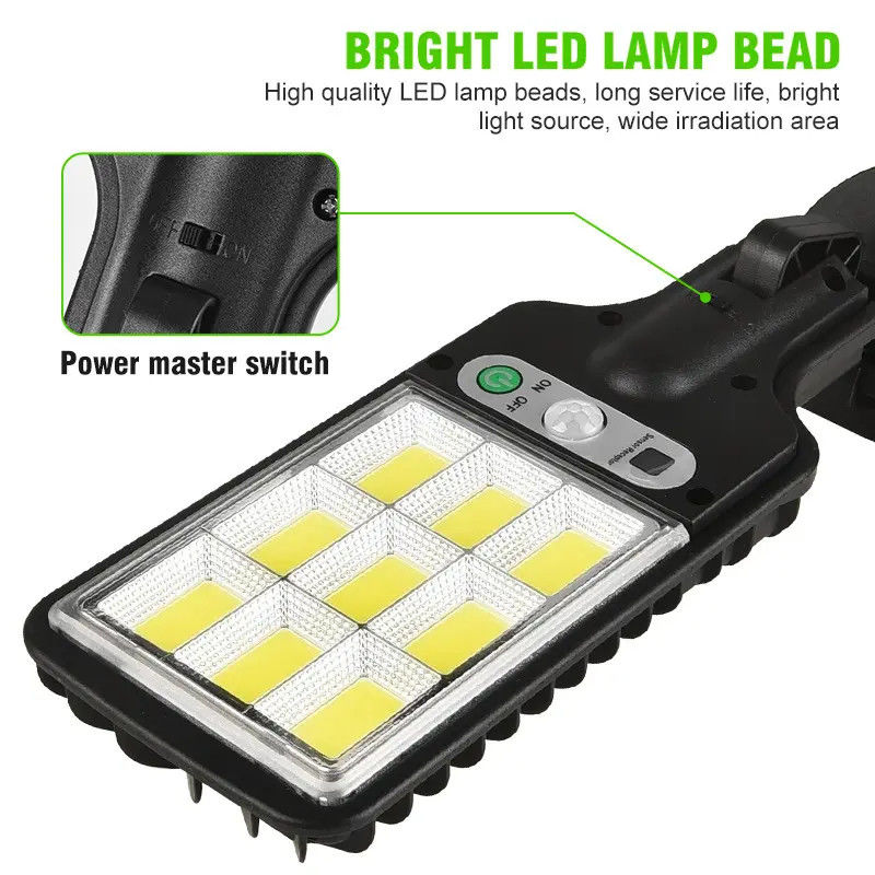 Lâmpada solar de jardim sensor de alta luminosidade de segurança para iluminação exterior